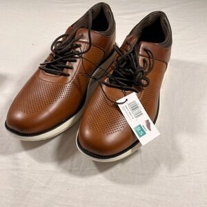 Perry Ellis Casual Shoes Men 9.5 Brown NEW Portfolio Ultra Foam Perforated